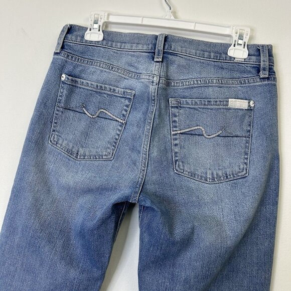 7FAM Josefina Boyfriend Jeans Women’s Size 27 Mid Rise 7 For All Mankind - Picture 8 of 10